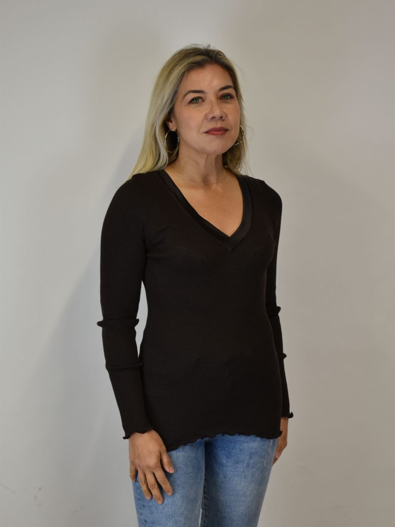 Lingerie Fine Top / Pull moka 4248