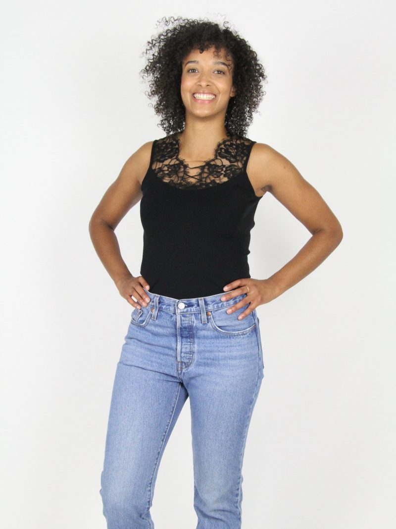 Lingerie Fine Top / Pull noir 6642