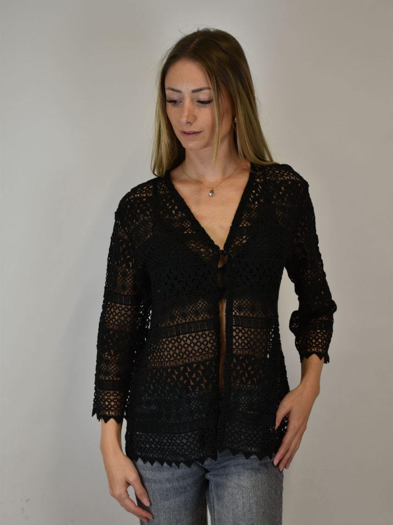 Lingerie Fine Top / Pull noir 4536