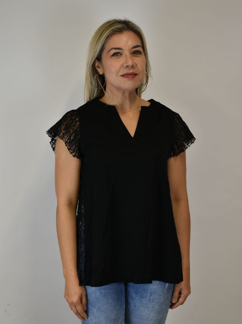 Lingerie Fine Top / Pull noir 4874