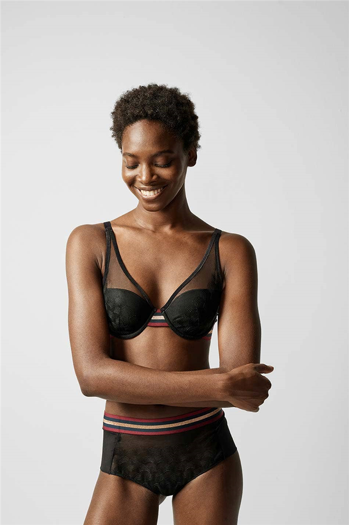 Soutiens-Gorge Coques noir p41g10