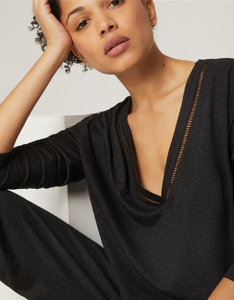 Nuit & Homewear Pull / Veste anthracite 19s903