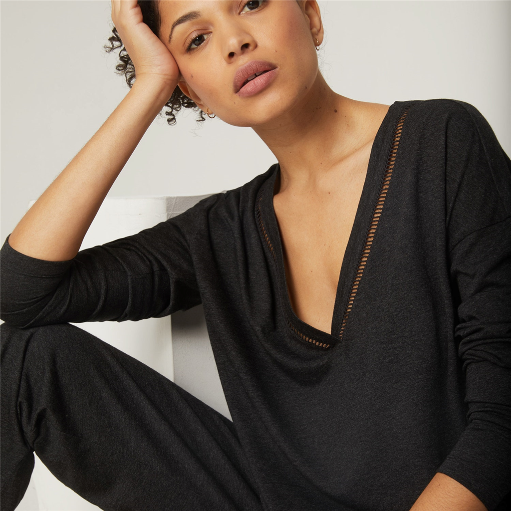 Nuit & Homewear Pull / Veste anthracite 19s903