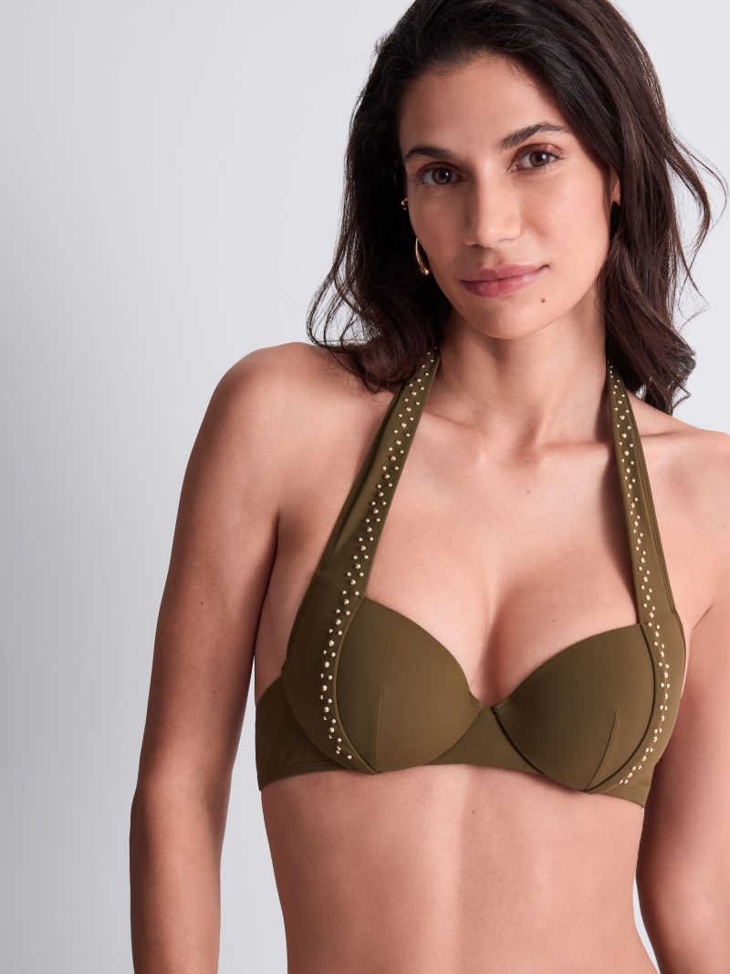 Bain Maillot Push Up et coque khaki 6p08