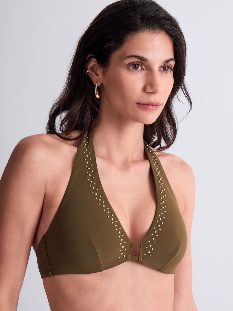 Bain Maillot Triangle khaki 6p10-o