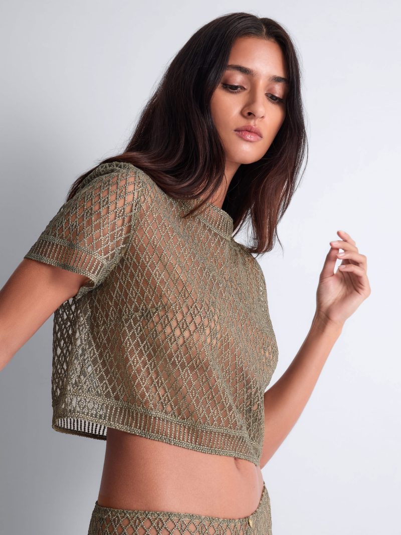 Lingerie Fine Top / Pull nile green 4d48
