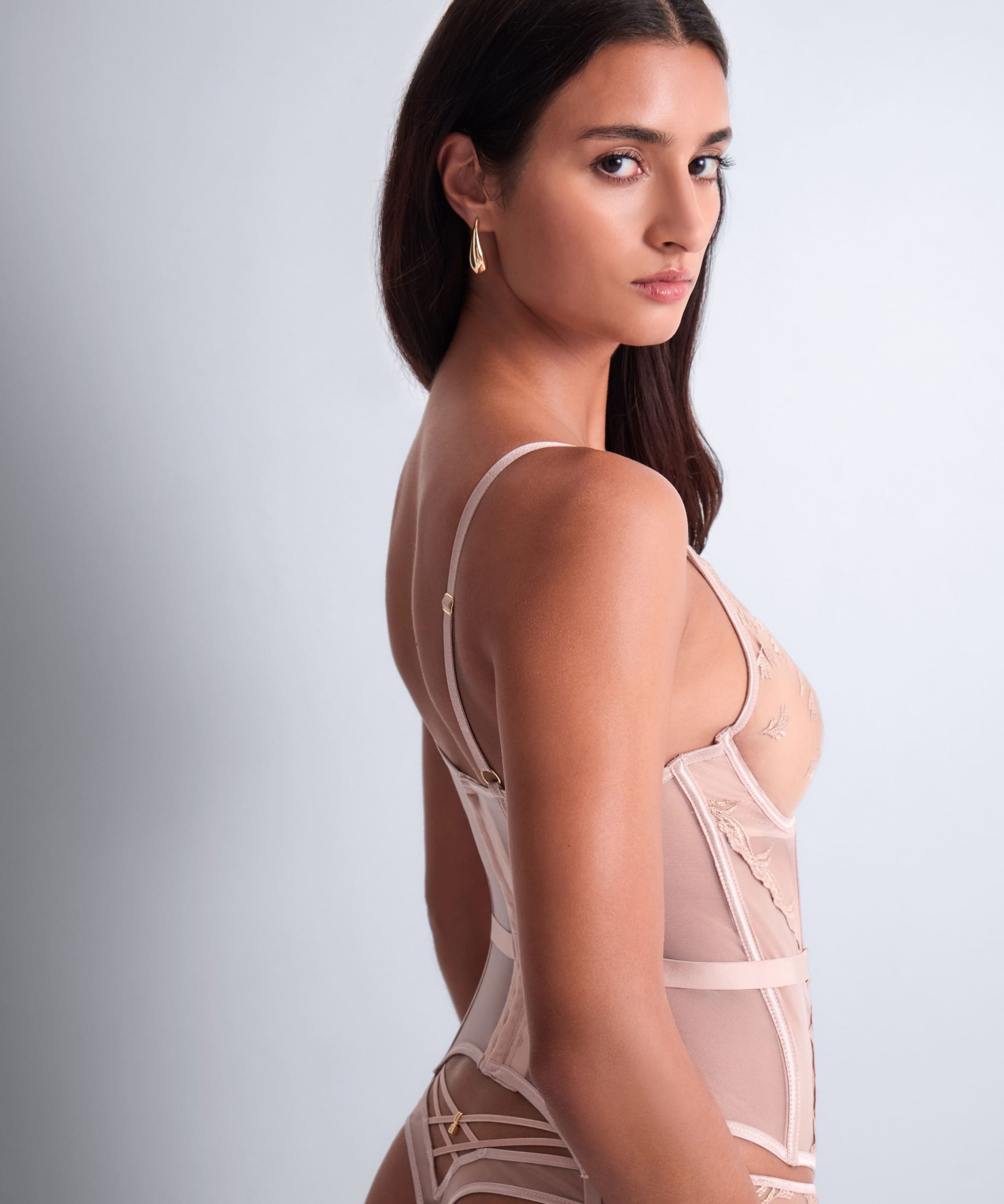 Lingerie Fine Guepiere sand rose 6d92 – Image 4
