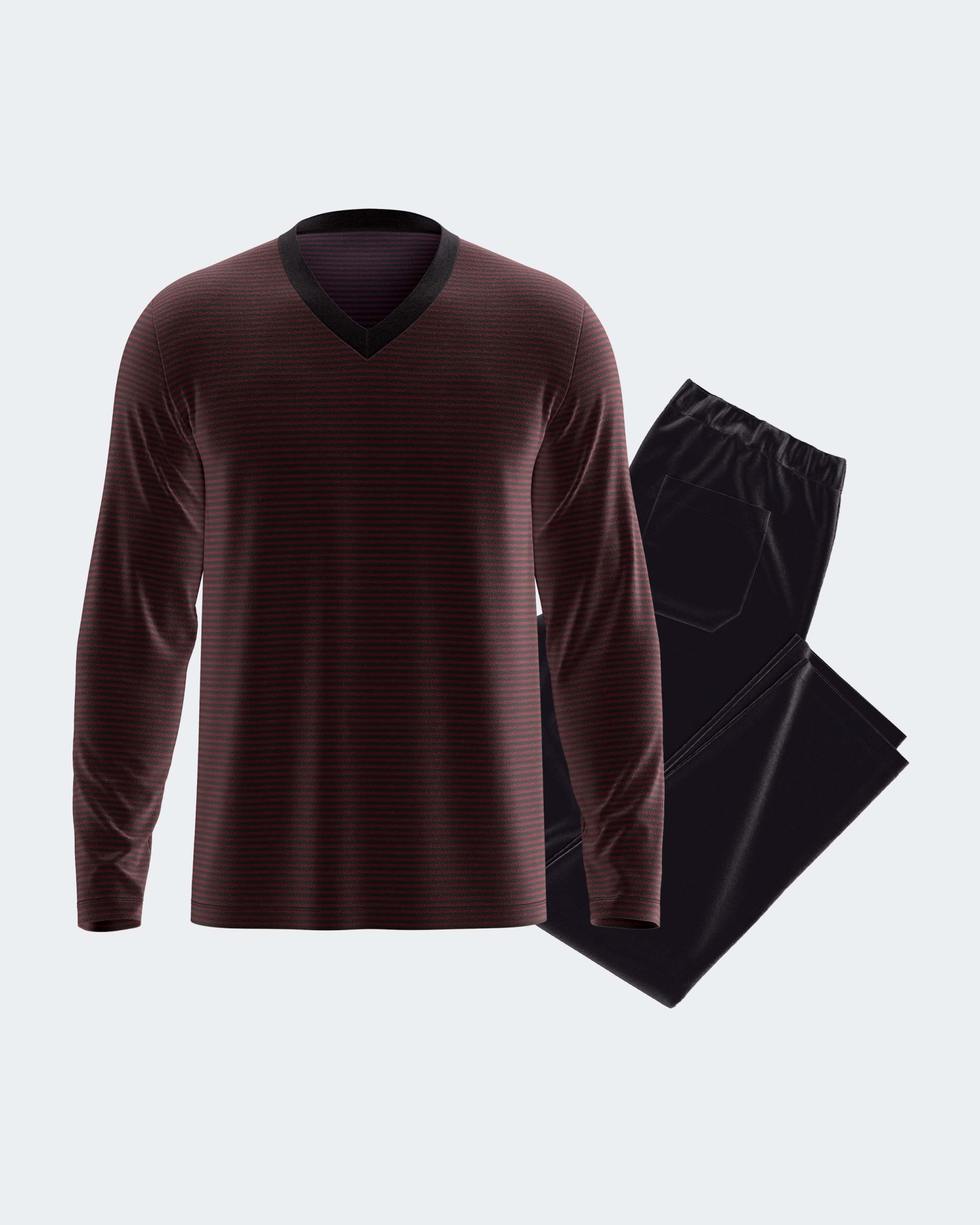 Nuit & Homewear Pyjama et Pyjacourt bordeaux im1552q17 – Image 3