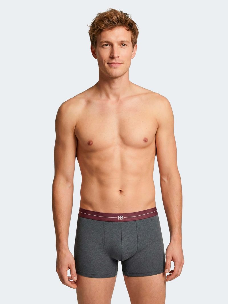 Les dessous Boxer gris + noir im1221q06p2