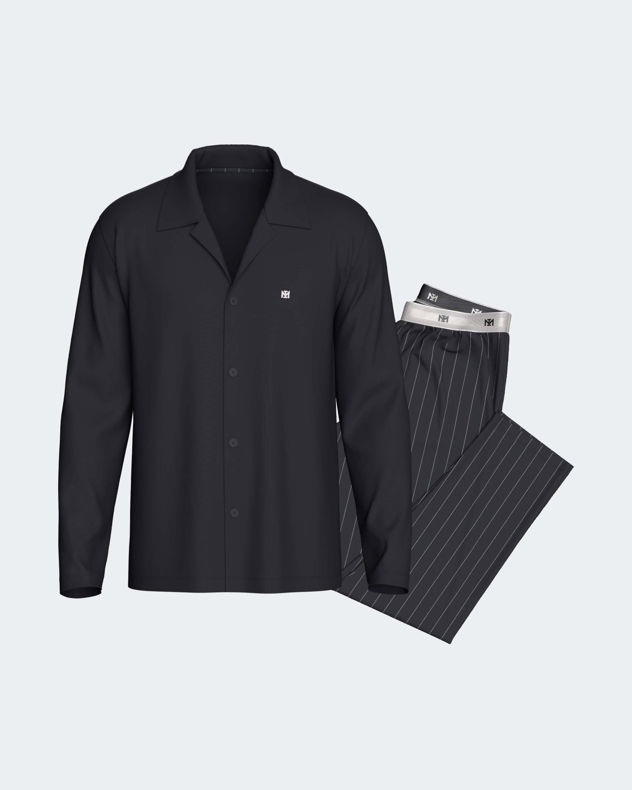 Nuit & Homewear Pyjama et Pyjacourt marine im1557m89 – Image 3
