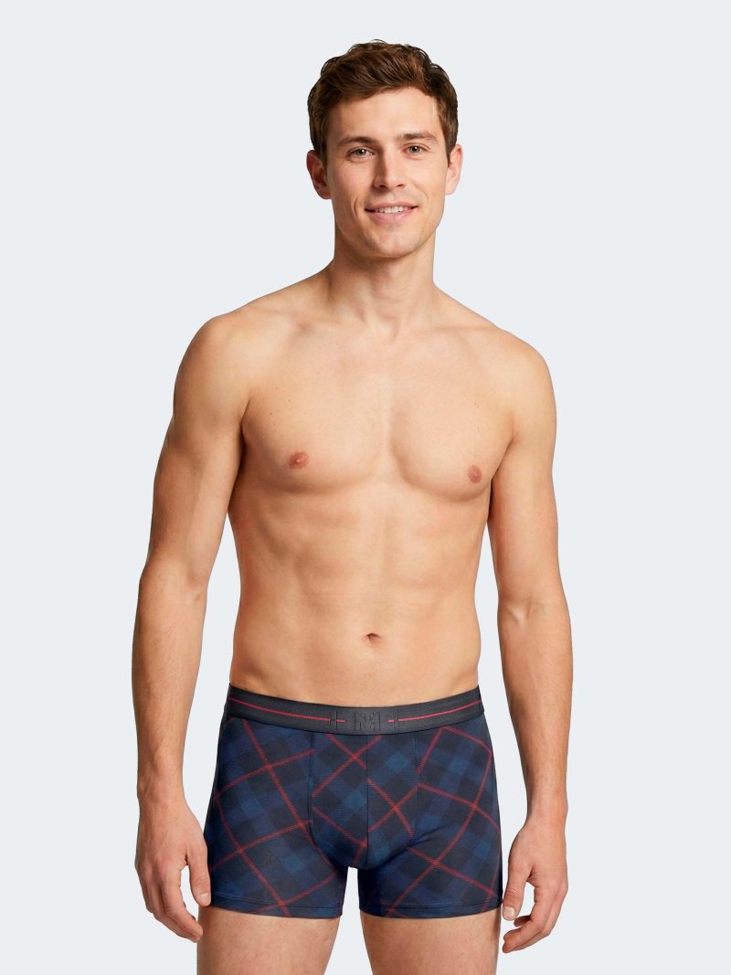 Les dessous Boxer tartan marine rouge im1221q20p2