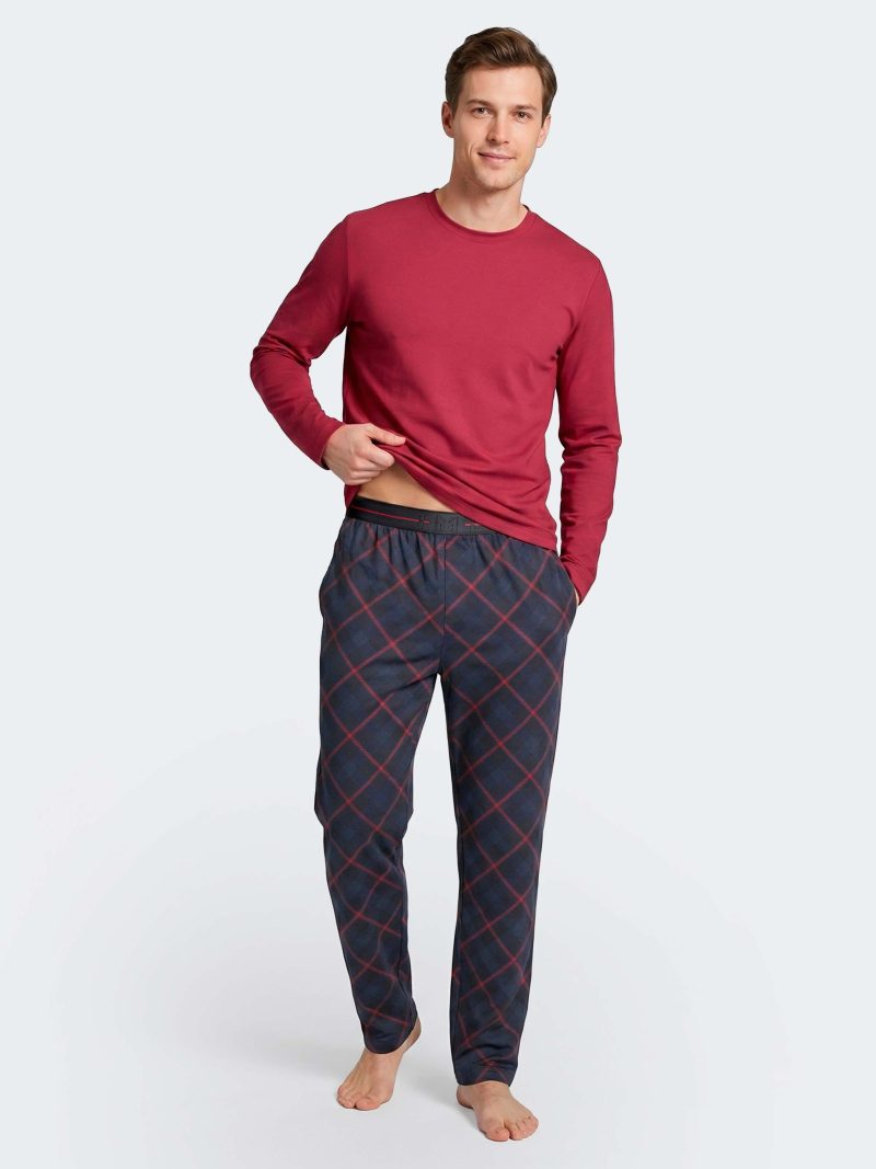 Nuit & Homewear Pyjama et Pyjacourt tartan marine rouge im1551q20
