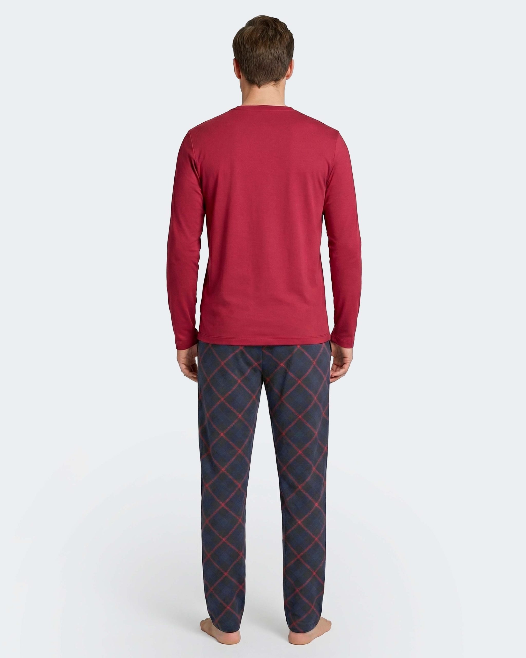 Nuit & Homewear Pyjama et Pyjacourt tartan marine rouge im1551q20 – Image 2