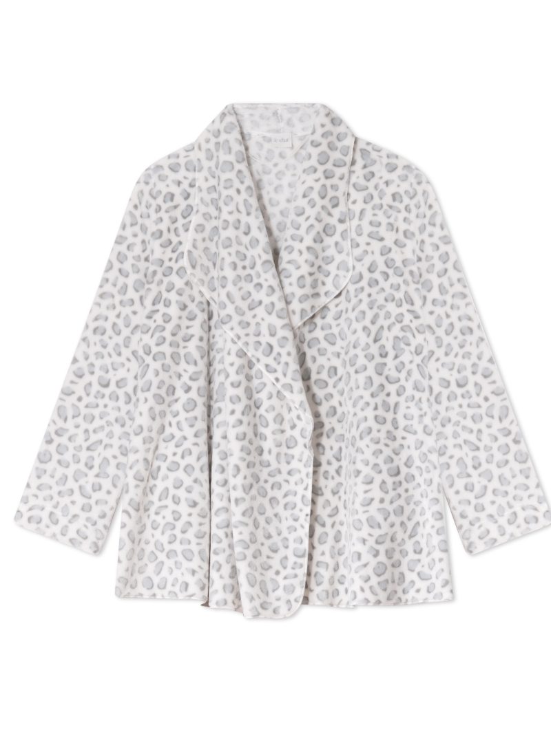 Nuit & Homewear Robe de Chambre / Peignoir gris léopard c310lve