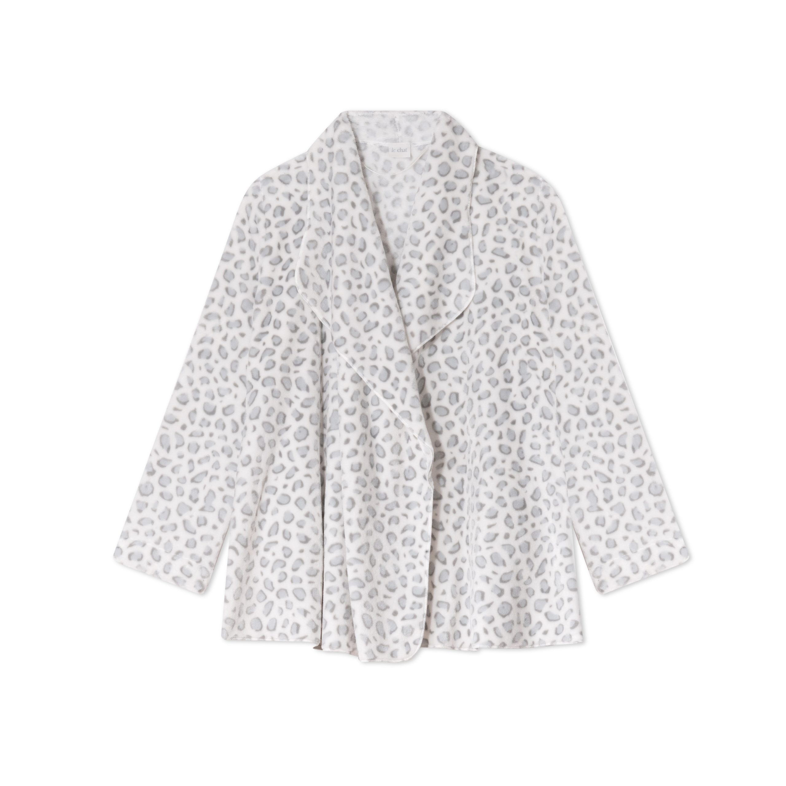 Nuit & Homewear Robe de Chambre / Peignoir gris léopard c310lve