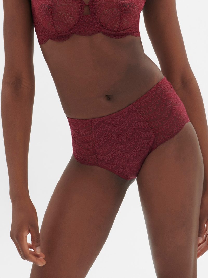 Culottes Culotte Haute rouge spinelle 12v770
