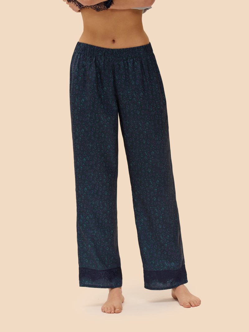 Nuit & Homewear Legging / Pantalon bleu féline 23h660