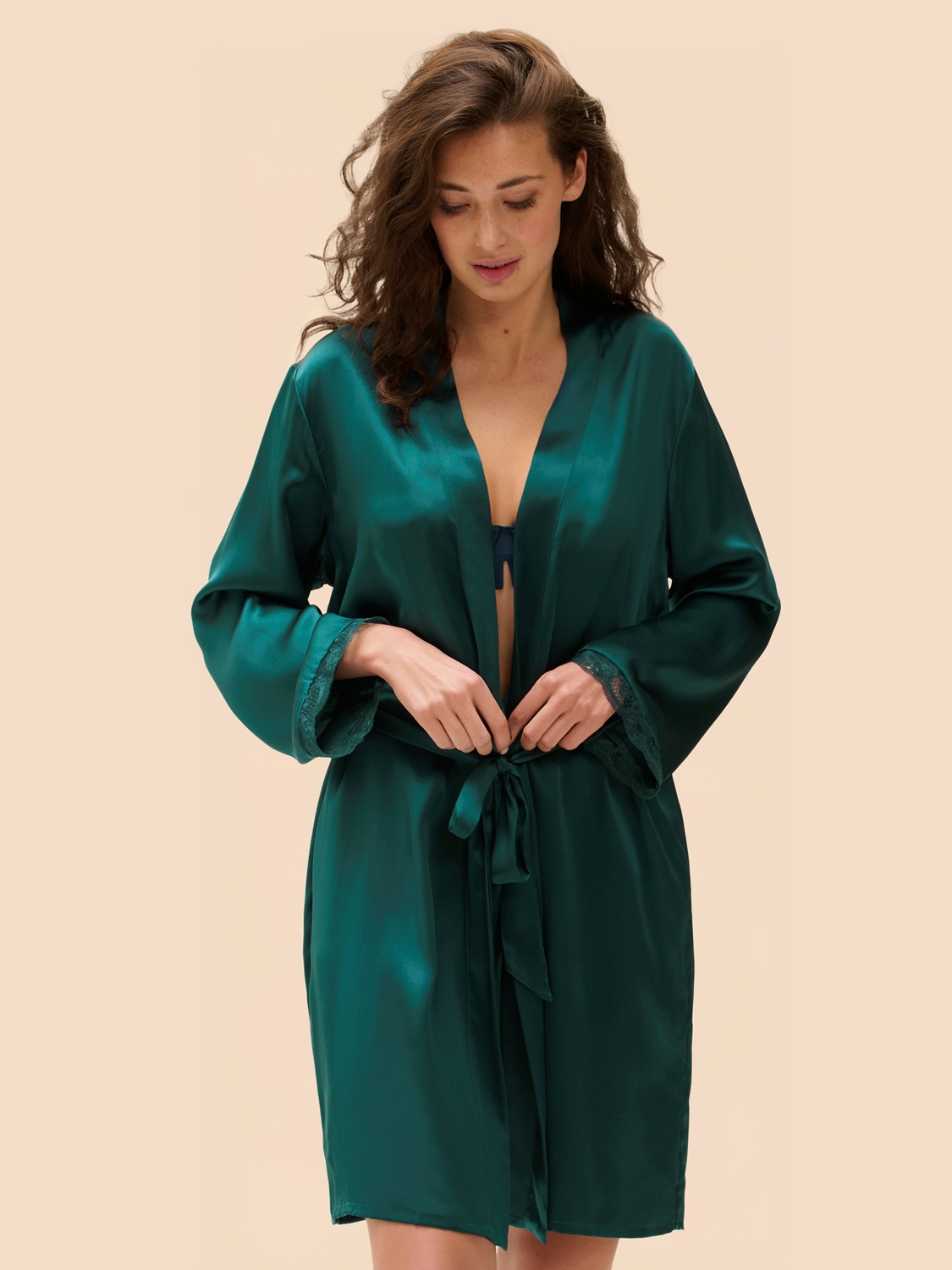 Nuit & Homewear Kimono / Deshabillé emeraude 1f8982