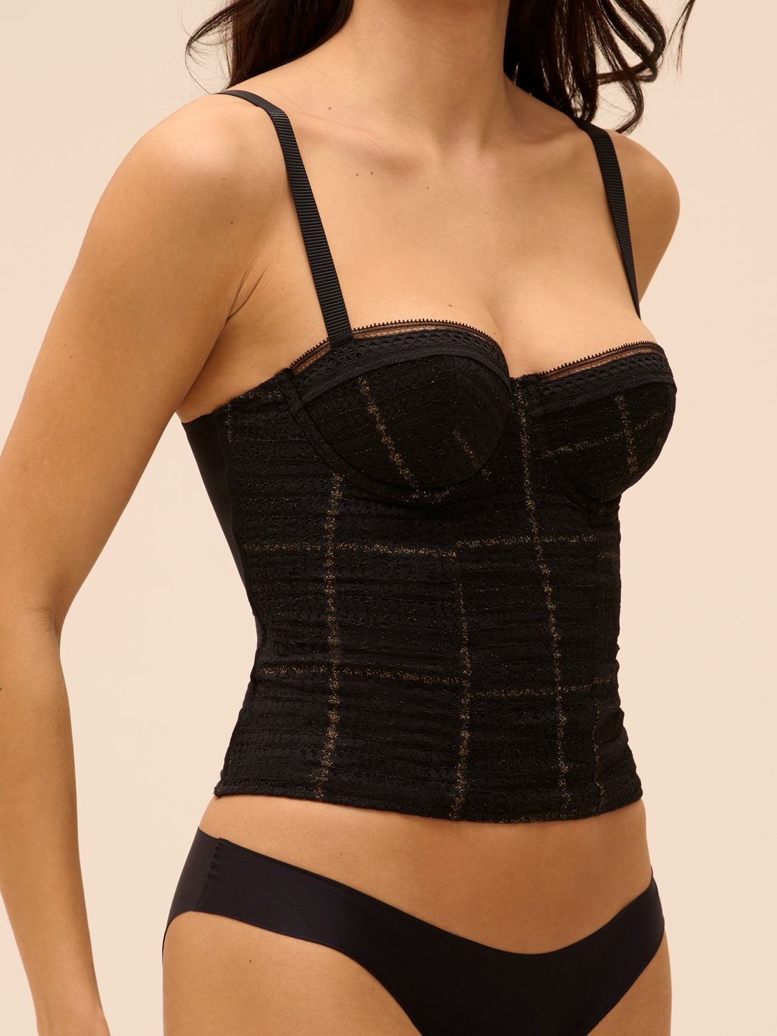 Lingerie Fine Bustier noir 1g7400 – Image 2