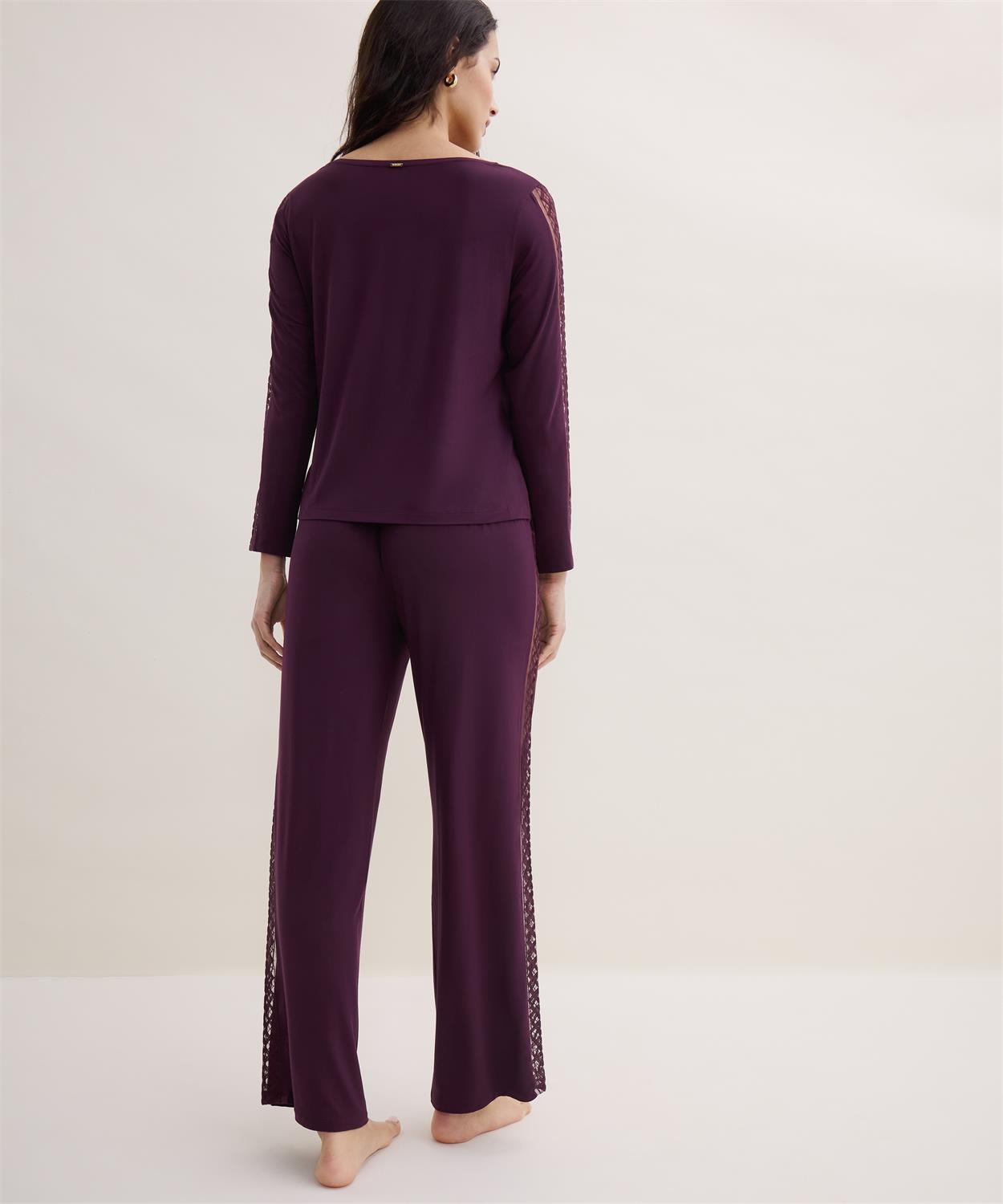 Lingerie Fine Top / Pull deep berry 5l74 – Image 2