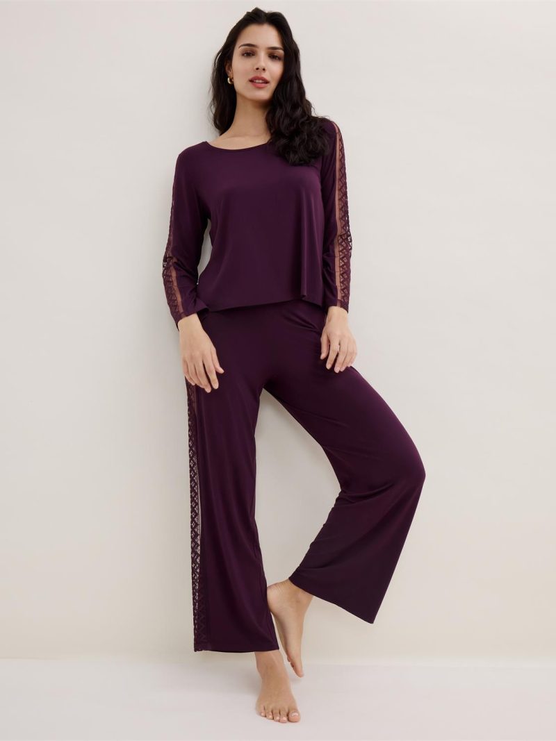Lingerie Fine Top / Pull deep berry 5l74