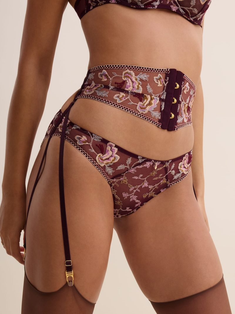 Lingerie Fine Serre Taille secret purple 7d52