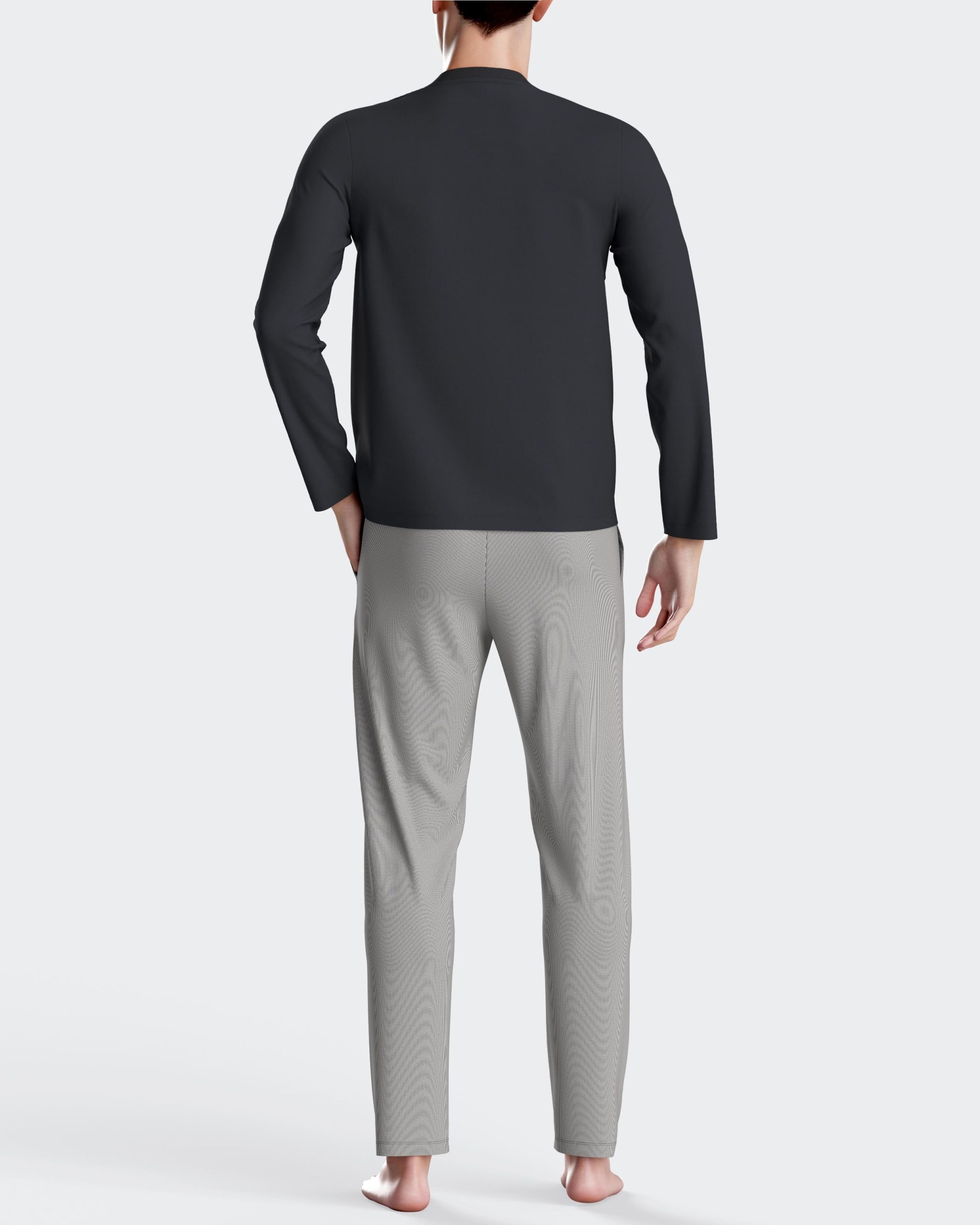 Nuit & Homewear Pyjama et Pyjacourt gris im1551n75 – Image 2